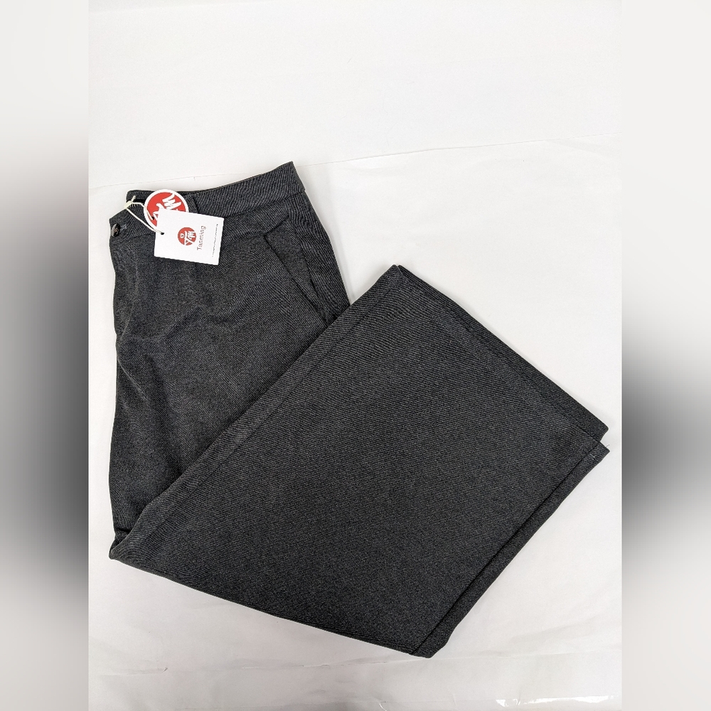 Tanming gray wide leg cropped trousers XXL [127]